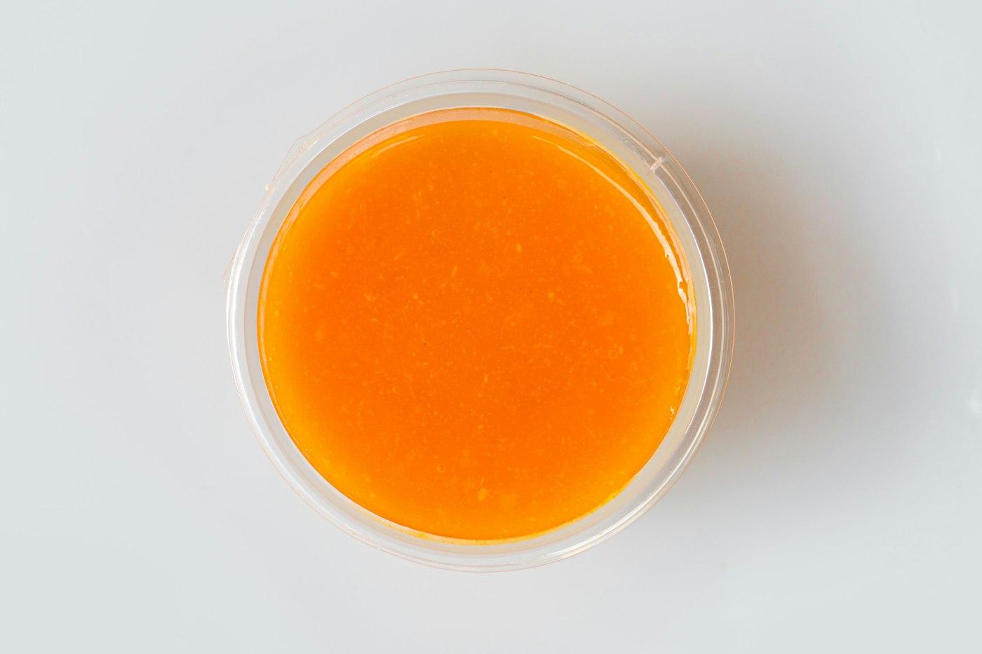 Smooth orange mango pulp